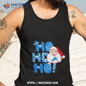 detroit lions football santa claus ho ho ho merry christmas shirt tank top 3