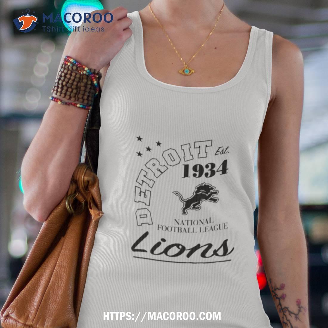 Detroit Lions 1934 - Lions Logo Design - Tank Tops