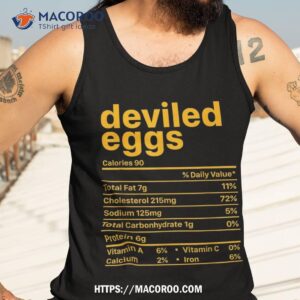 deviled eggs nutrition facts funny food thanksgiving shirt tank top 3