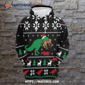 dinosaur gosblue men women 3d printed pullover sweatshirt christmas unisex sublimation hoodies funny 0