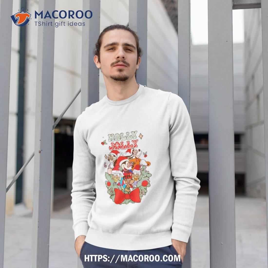 Disney Mickey Holly Jolly Christmas Wreath Shirt Disney Mickey Holly Jolly Christmas Wreath Shirt