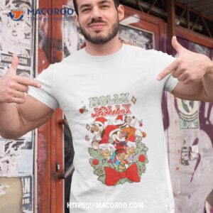 Disney Mickey Holly Jolly Christmas Wreath Shirt