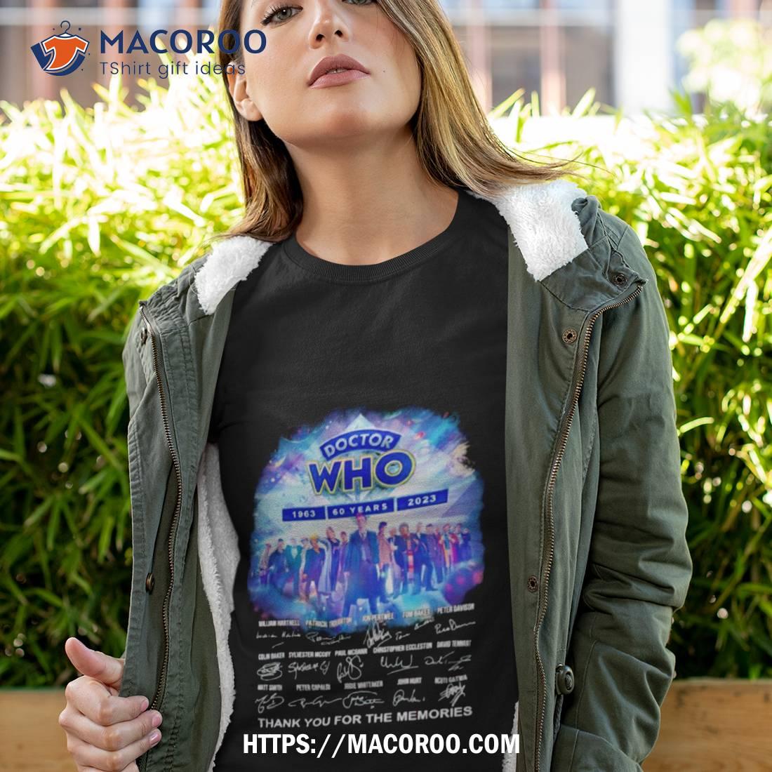 Doctor Who 60 Years Anniversary Thank You For The Memories Signatures Shirt Doctor Who 60 Years Anniversary Thank You For The Memories Signatures Shirt