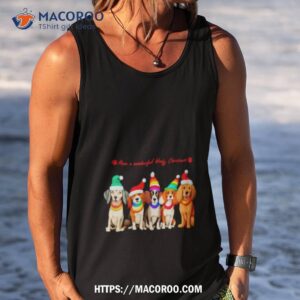 dogs have a wonderful woofy christmas shirt tank top