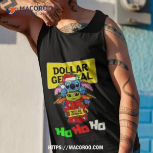 dollar general santa stitch yoda ho ho ho christmas t shirt tank top 1