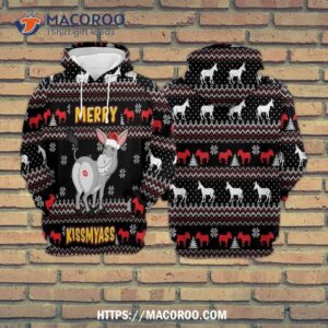 Donkey Merry Kissmyass 3D Hoodie