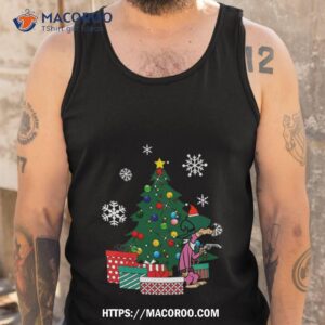 droop a long around the christmas tree shirt tank top
