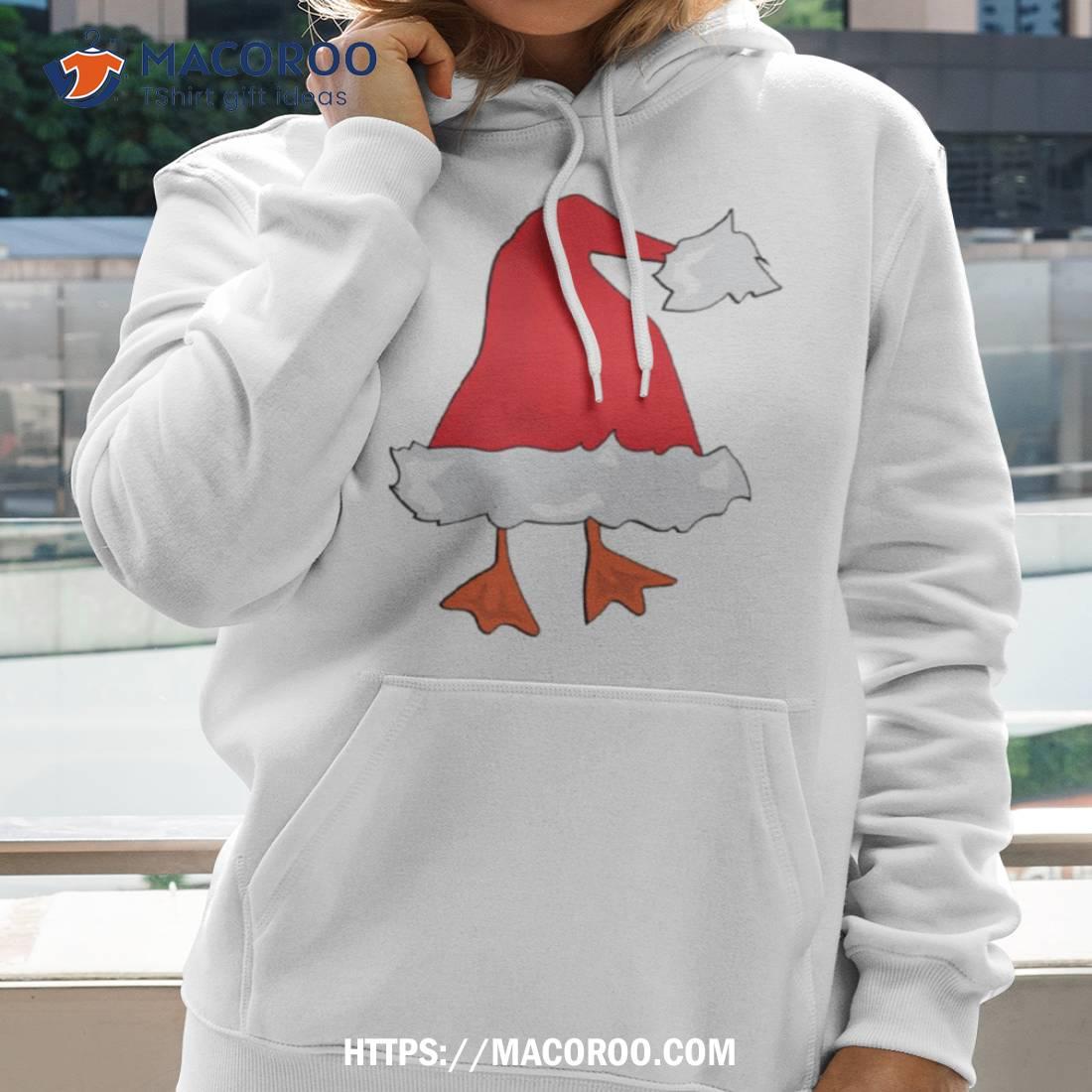 Duck Stuck In Santa Hat Christmas Shirt Duck Stuck In Santa Hat Christmas Shirt