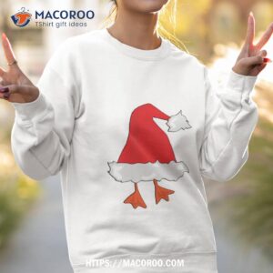 Duck Stuck In Santa Hat Christmas Shirt 3 duck stuck in santa hat christmas shirt sweatshirt 2