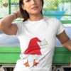 Duck Stuck In Santa Hat Christmas Shirt