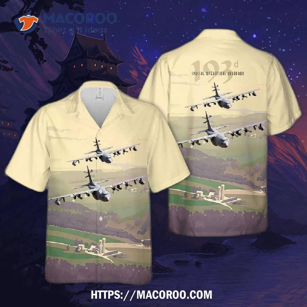 Ec-130js Of The 193D Special Operations Wing Flying Over South Central Pennsylvania Hawaiian Shirt Ec-130js Of The 193D Special Operations Wing Flying Over South Central Pennsylvania Hawaiian Shirt
