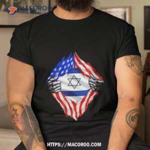 Eric Rubin Usa Israel Flag American Israeli Roots Jewish T Shirt