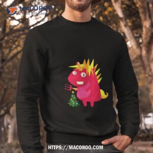 evil unicorn with christmas tree shirt sweatshirt