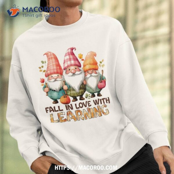 Fall In Love With Learning Teacher Thanksgiving Retro Shirt