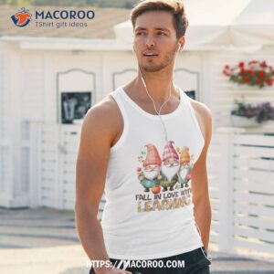 fall in love with learning teacher thanksgiving retro shirt tank top
