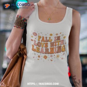 fall in love with learning teacher thanksgiving retro shirt tank top 4