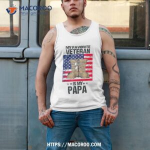 father veterans day my favorite veteran is papa for kids shirt tank top 2