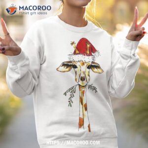 festive foodie christmas giraffe shirt sweatshirt 2