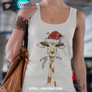 festive foodie christmas giraffe shirt tank top 4