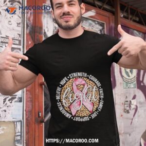 Fight Breast Cancer Pink Cancer Ribbon Leopard Breast Cancer Shirt