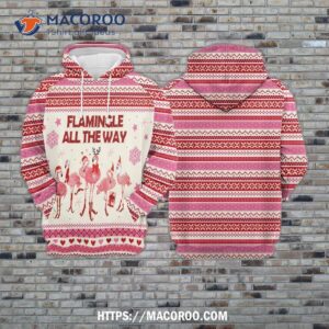 Flamingo Flamingle All The Way All Over Print 3D Hoodie