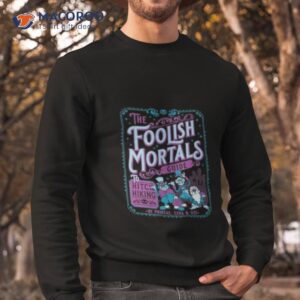 foolish mortals hitch hikers guide hand drawn illustration shirt sweatshirt