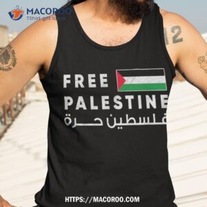 free palestine flag arabic free gaza shirt tank top 3