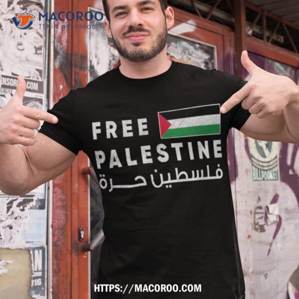 Free Palestine Flag Arabic – Free Gaza Shirt