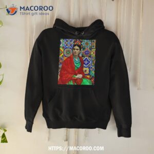 Frida Kahlo Portrait With Mexican Tiles Shirt