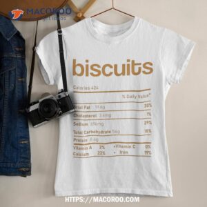 Funny Biscuits Nutrition Facts Thanksgiving Christmas Food Shirt