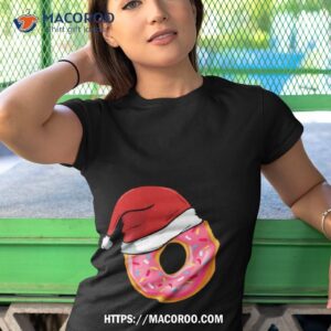 Funny Donuts Santa Claus Xmas Holiday Shirt