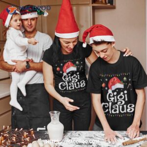 funny gigi claus christmas shirt pajamas santa gift tshirt 2