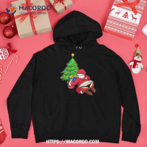 funny santa claus in thong christmas gift for tree shirt hoodie