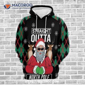 Straight Outta North Pole All Over Print 3D Hoodie