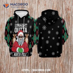 Straight Outta North Pole All Over Print 3D Hoodie