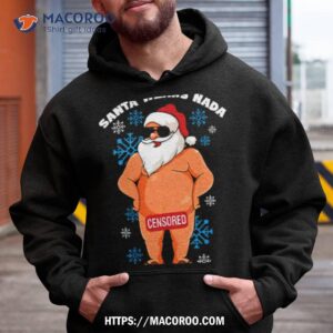 Funny Santa Wears Nada Censored Christmas Shirt