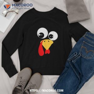 funny turkey face thanksgiving family costume kids shirt sweatshirt