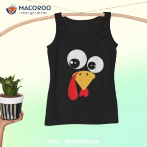 funny turkey face thanksgiving family costume kids shirt tank top