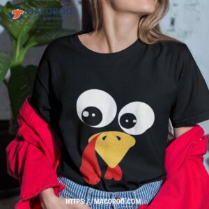 funny turkey face thanksgiving family costume kids shirt tshirt