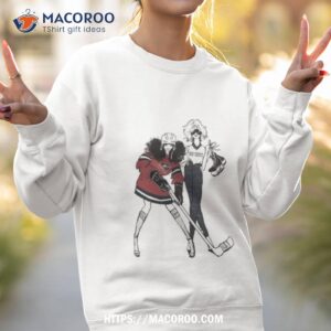 g iii 4her by carl banks white columbus blue jackets hockey girls fitted t shirt sweatshirt 2