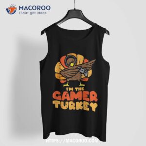 gamer turkey video games gaming boys thanksgiving kids shirt tank top