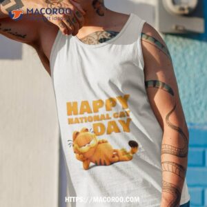 garfield happy national cat day 2023 t shirt tank top 1