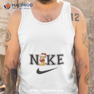 gato garfield nike logo christmas 2023 t shirt tank top