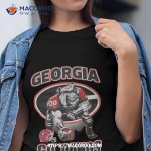 Georgia Bulldogs Red Airbrush Go Dawgs Mascot T Shirt