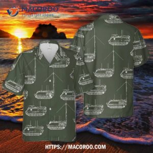 German M113 Radio Control Unit With 3 Antennas On The Vehicle Hawaiian Shirt
