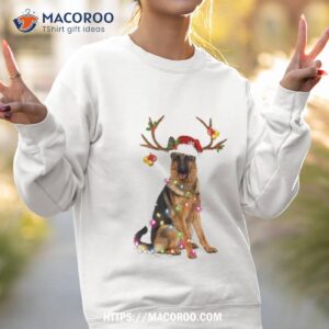 german shepherd christmas reindeer shirt sweatshirt 2