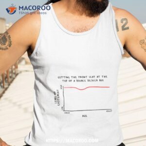 getting the front seat at the top of a double decker bus shirt tank top 3