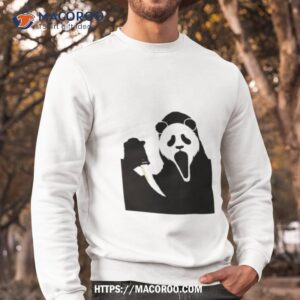 ghost face panda scream shirt sweatshirt