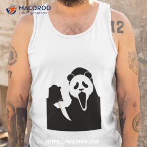 ghost face panda scream shirt tank top