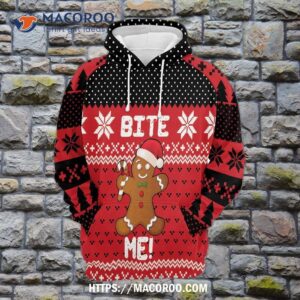 Bite Me Christmas All Over Print 3D Hoodie